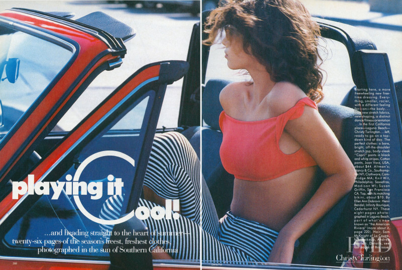 Christy Turlington featured in Playing It Cool! ... and Bare, May 1987