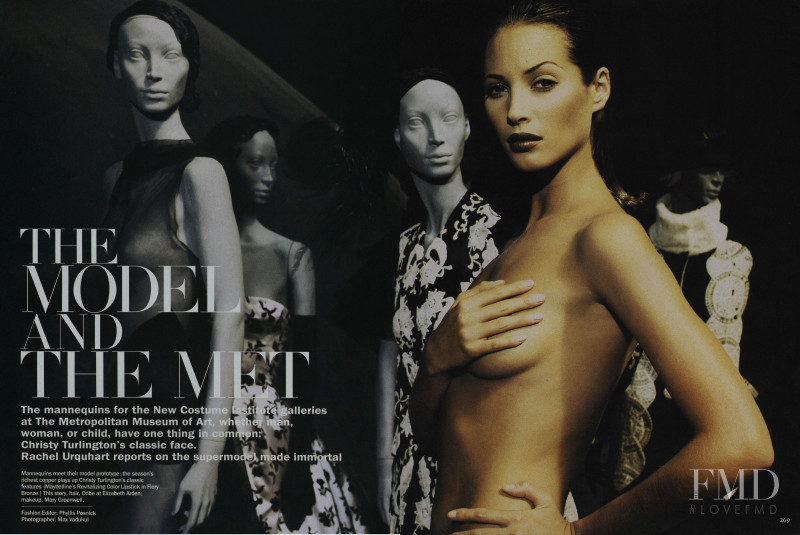 Christy Turlington featured in The Model and the Met, December 1992