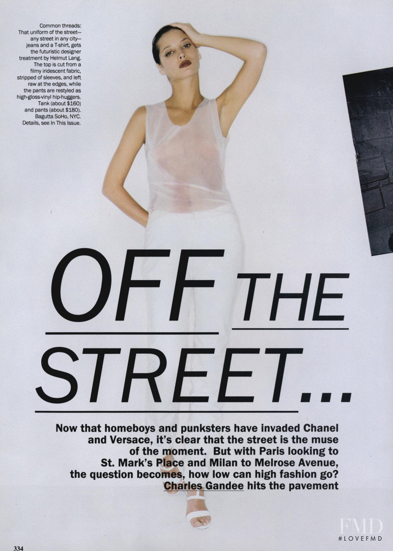 Christy Turlington featured in Off the Street... And Into the Future, April 1994