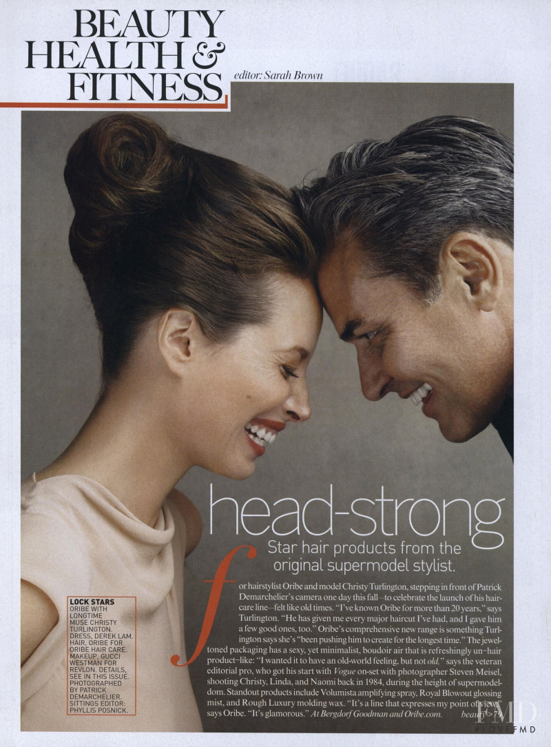 Christy Turlington featured in Head-Strong, January 2009