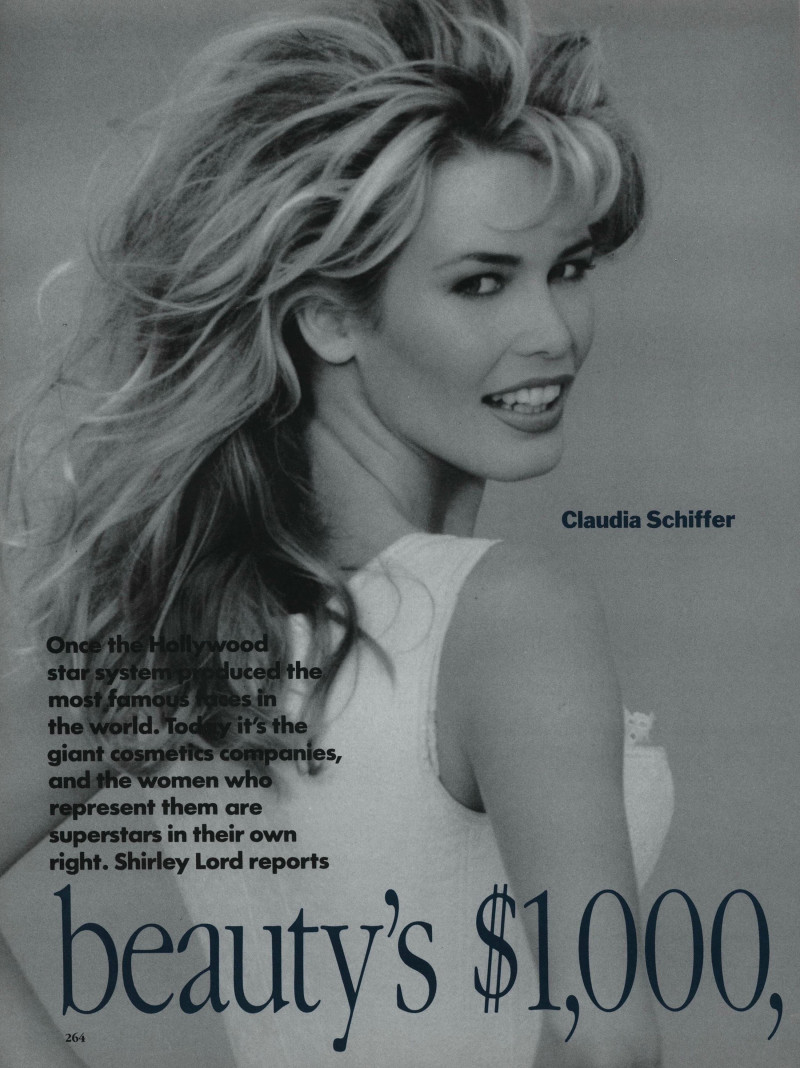 Claudia Schiffer featured in Beauty\'s 1,000,000 Babies, May 1992