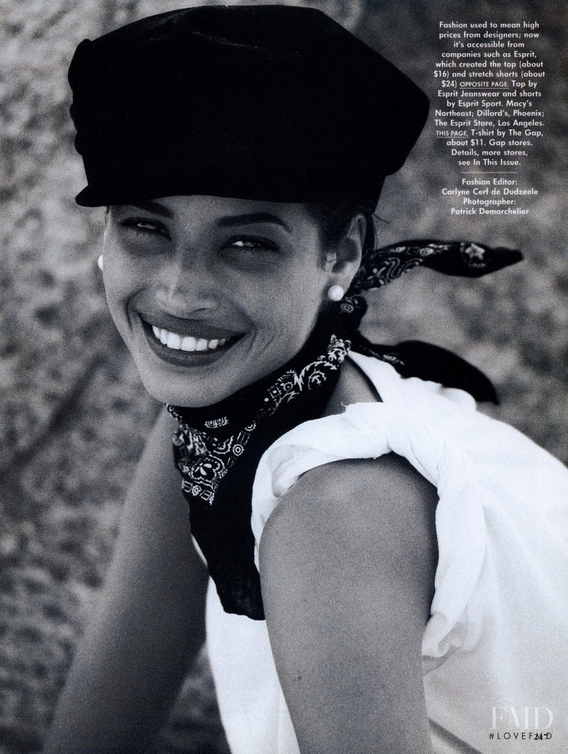 Christy Turlington featured in Great Buys: As Simple as Black , May 1991