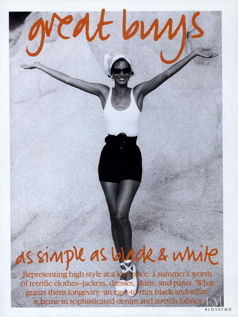 Christy Turlington featured in Great Buys: As Simple as Black , May 1991