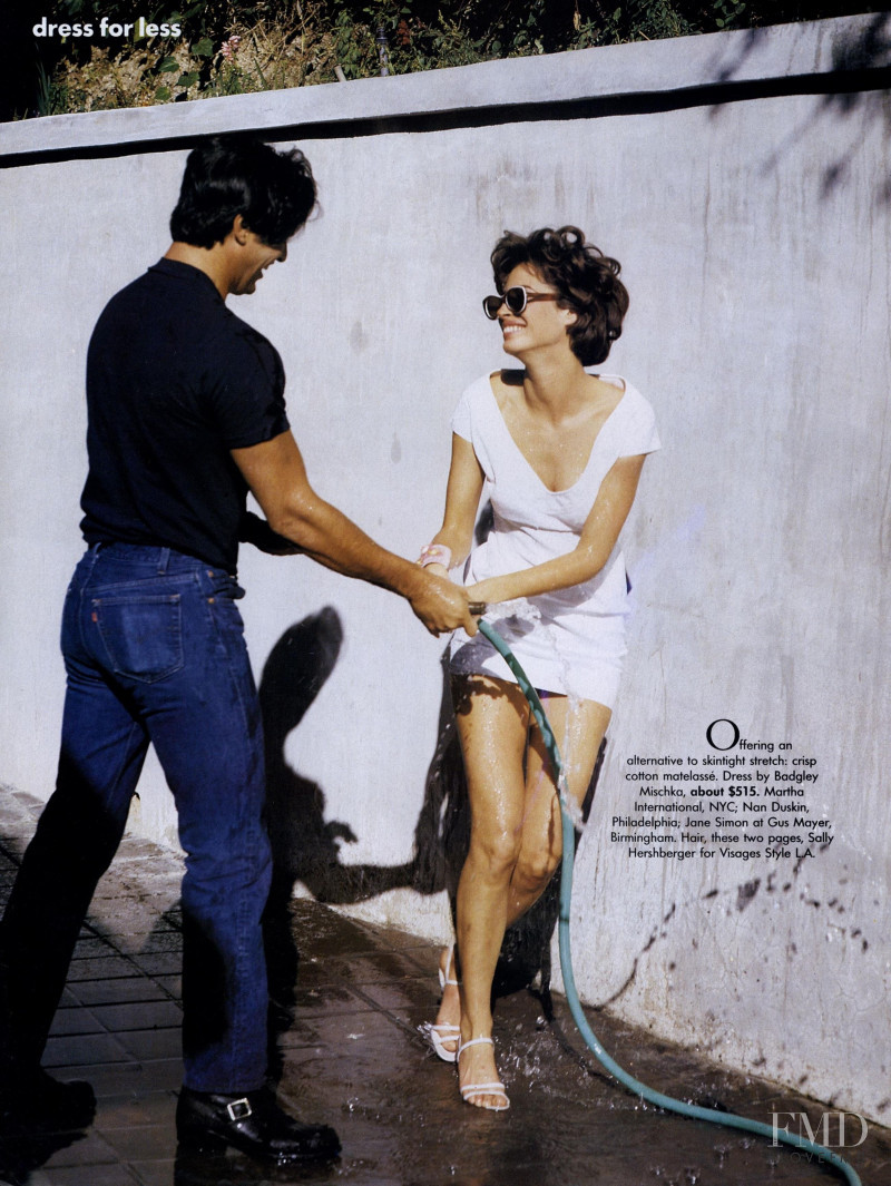 Christy Turlington featured in Dress for Less: The Great White Way, May 1991