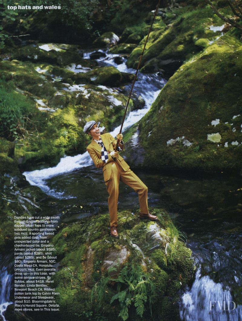 Christy Turlington featured in Top Hats and Wales, September 1992