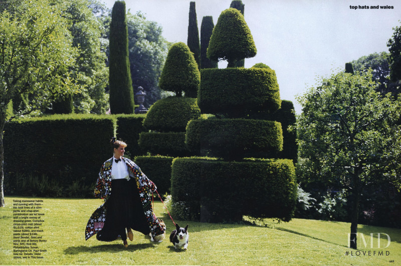 Christy Turlington featured in Top Hats and Wales, September 1992