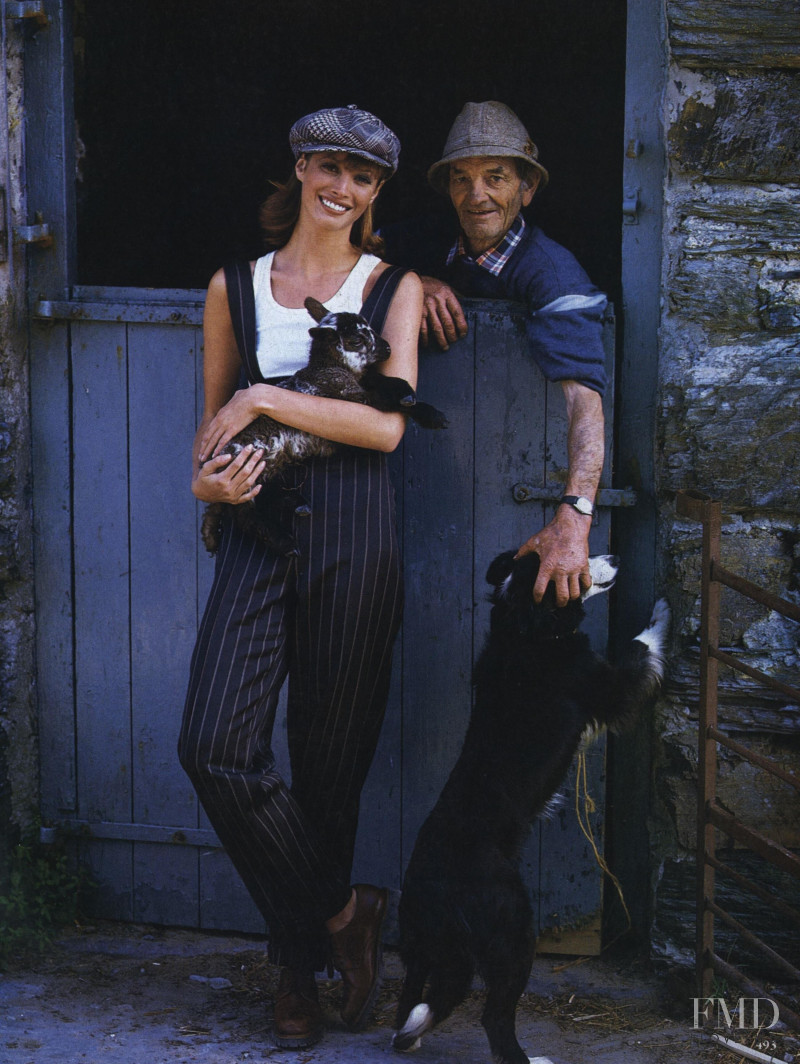 Christy Turlington featured in Top Hats and Wales, September 1992