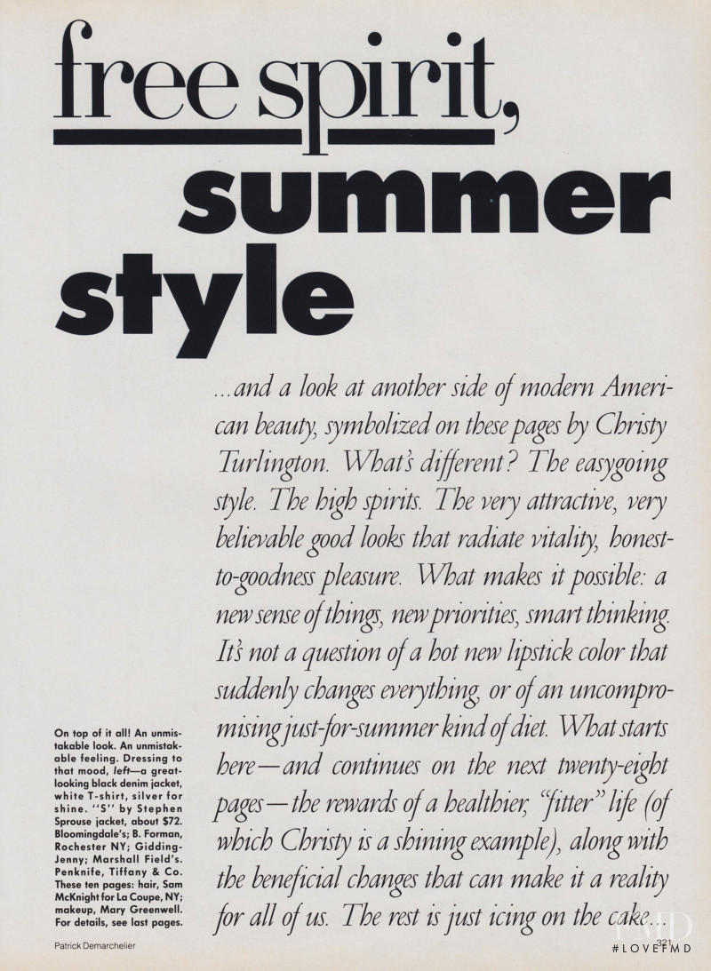 Free Spirit, Summer Style, April 1988