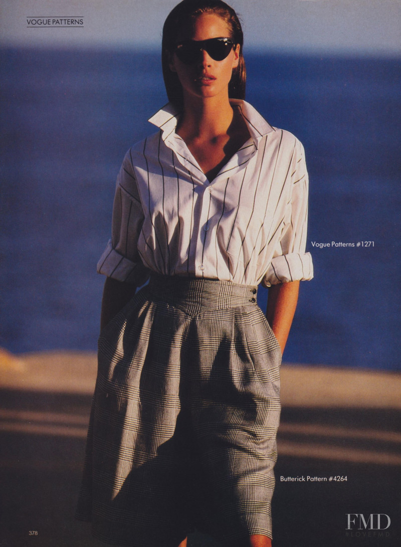 Christy Turlington featured in Vogue Patterns - Shorts: On Target!, April 1988