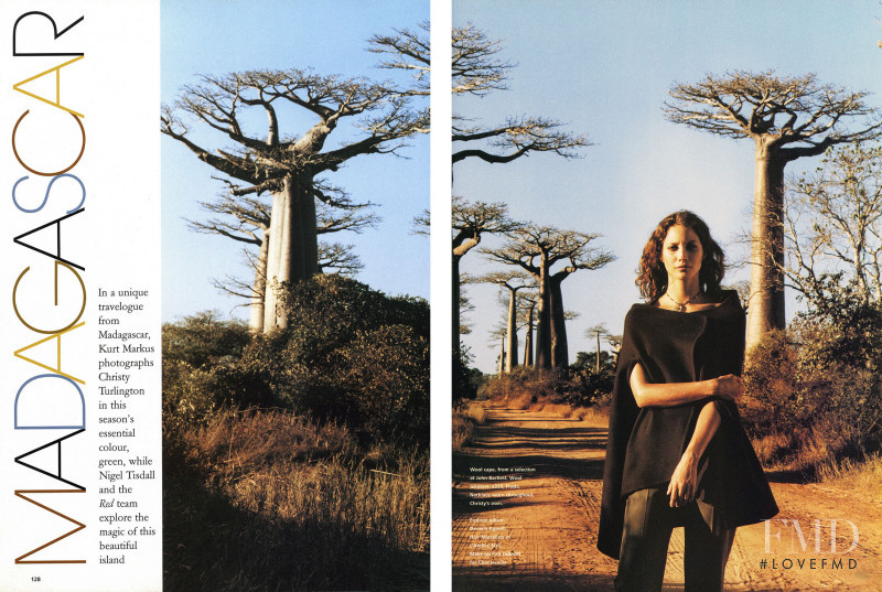 Christy Turlington featured in Madagascar, October 1999