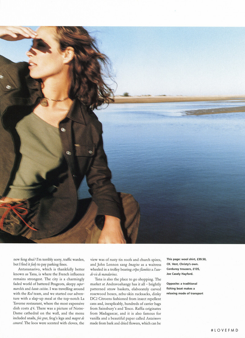 Christy Turlington featured in Madagascar, October 1999