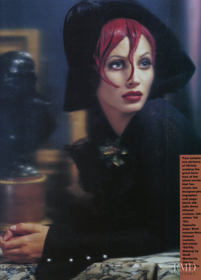 Christy Turlington featured in Christy passionately, December 1995