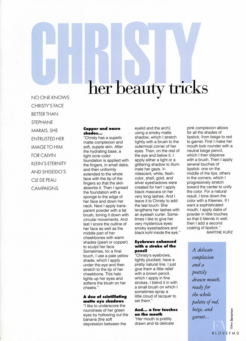 Christy passionately, December 1995