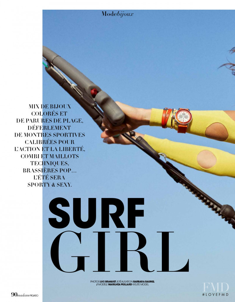 Marilhéa Peillard featured in Surf Girl, April 2021