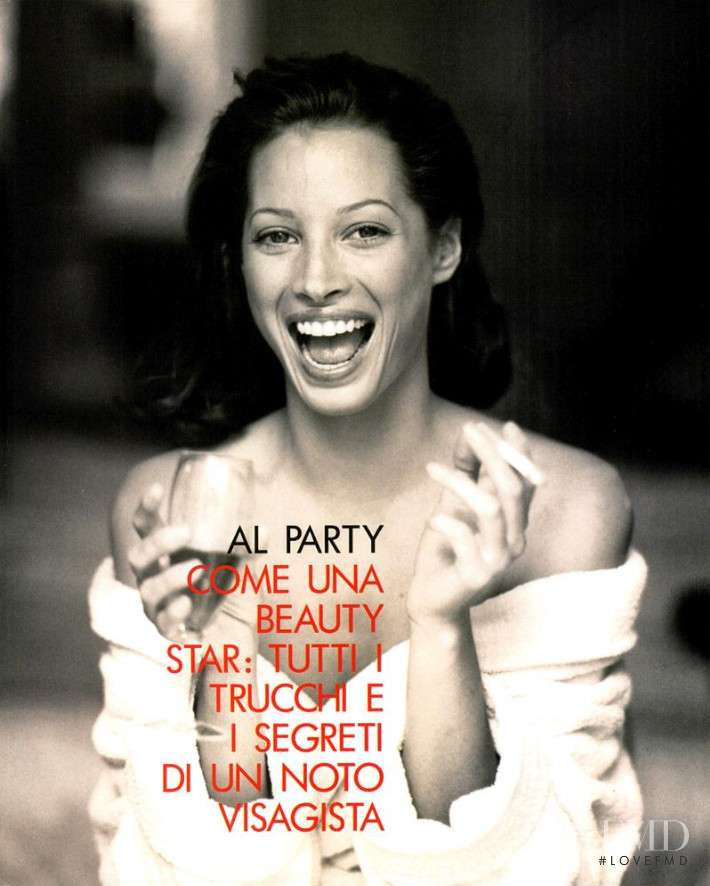 Christy Turlington featured in Al Party una Beauty Star, November 1992