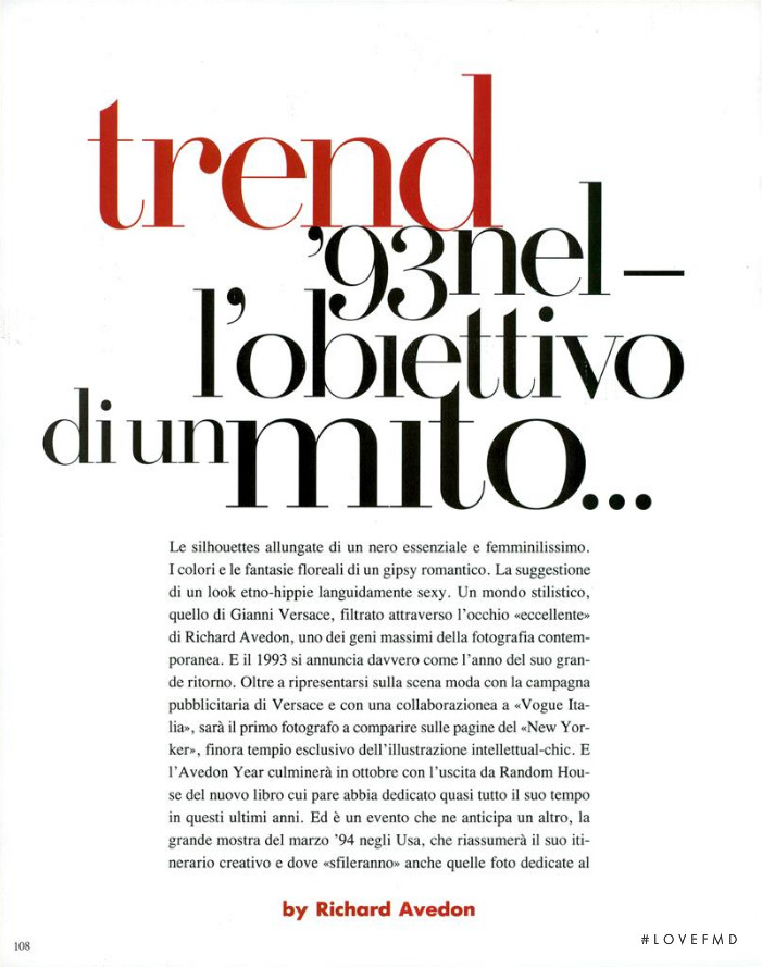 Trend \'93 Nel - L\'obiettivo di un Mito..., January 1993