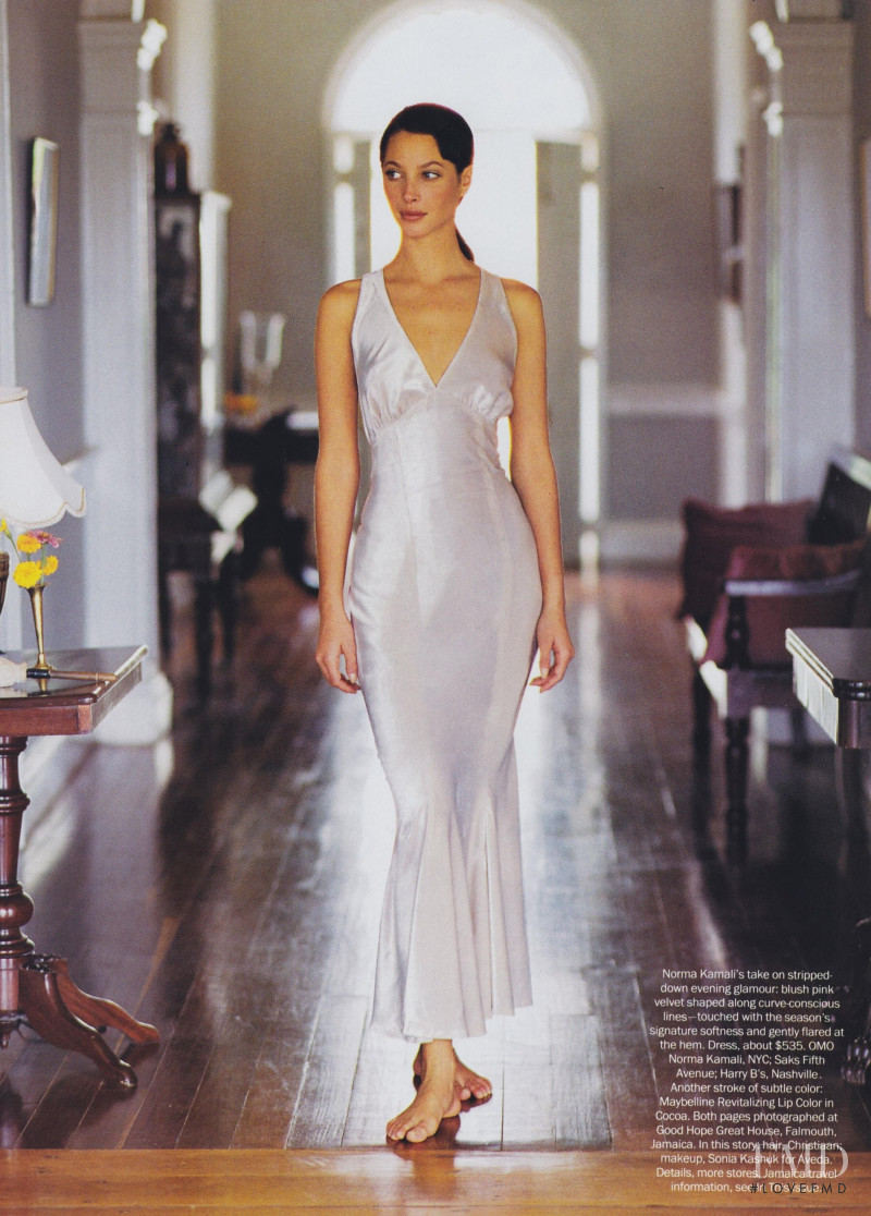 Christy Turlington featured in All About Ease, February 1994