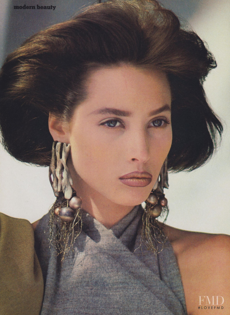 Christy Turlington featured in Signals of Change: The Cosmetic Message, October 1985