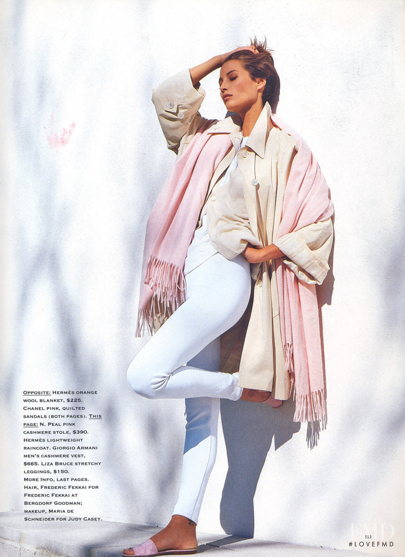Christy Turlington featured in Pales by Comparsion, June 1990