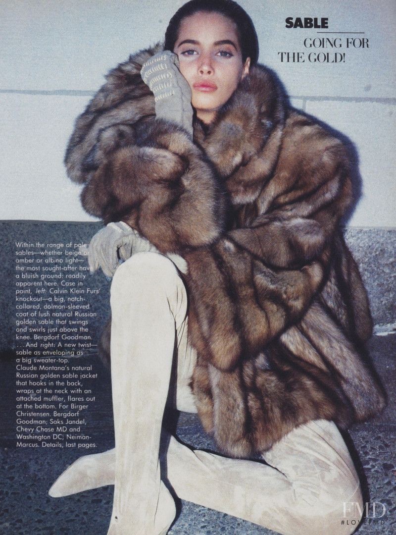 Christy Turlington featured in Sable - Going for the Gold!, December 1986