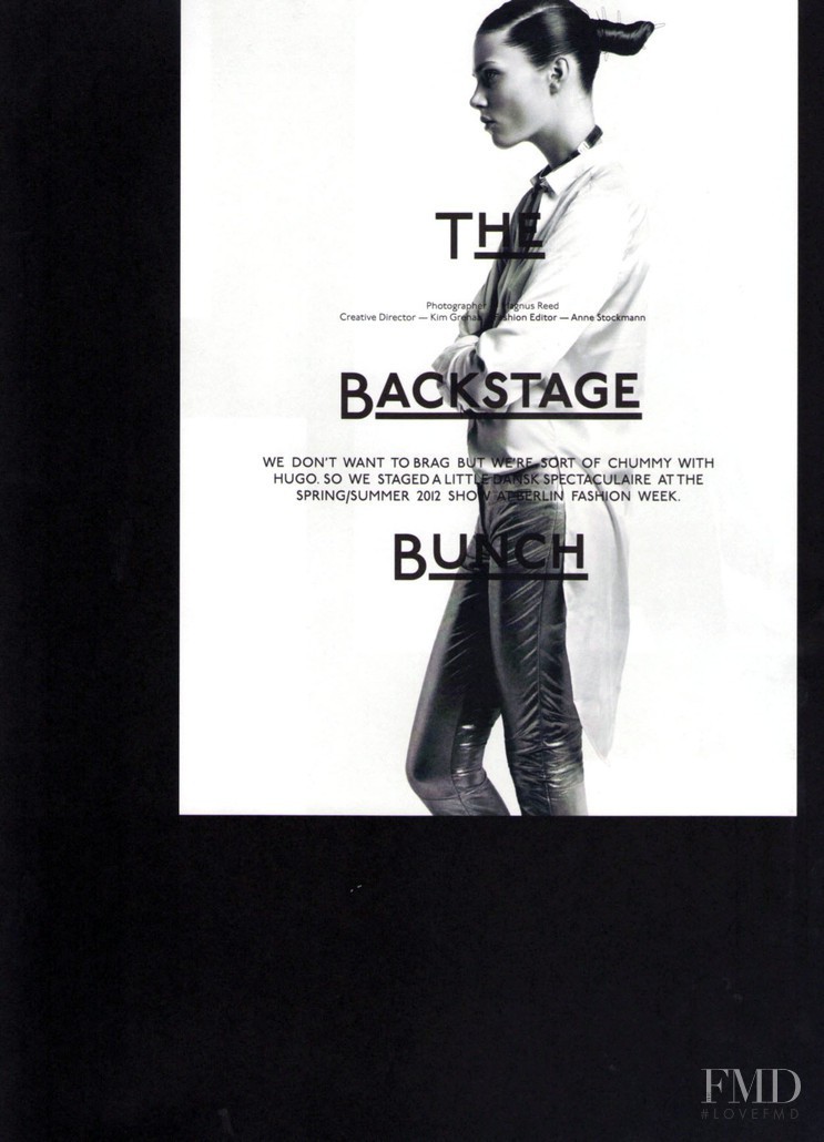 Caroline Brasch Nielsen featured in The Backstage Bunch, March 2012