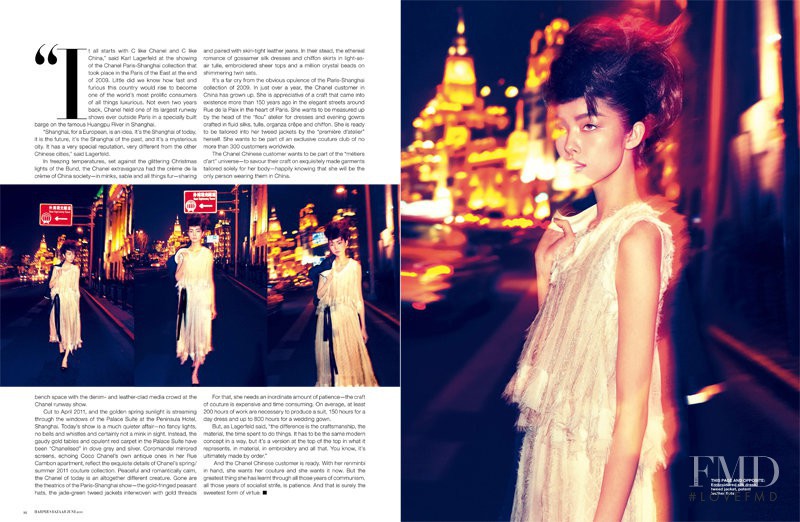 Fei Fei Sun featured in The Power Of Chanel, June 2011