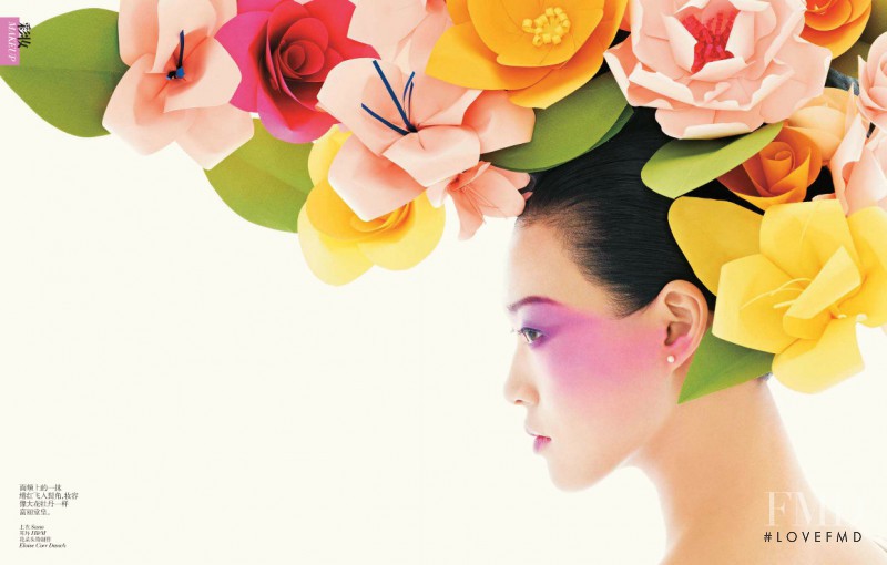 Tian Yi featured in Beauty: Flower Power, February 2013