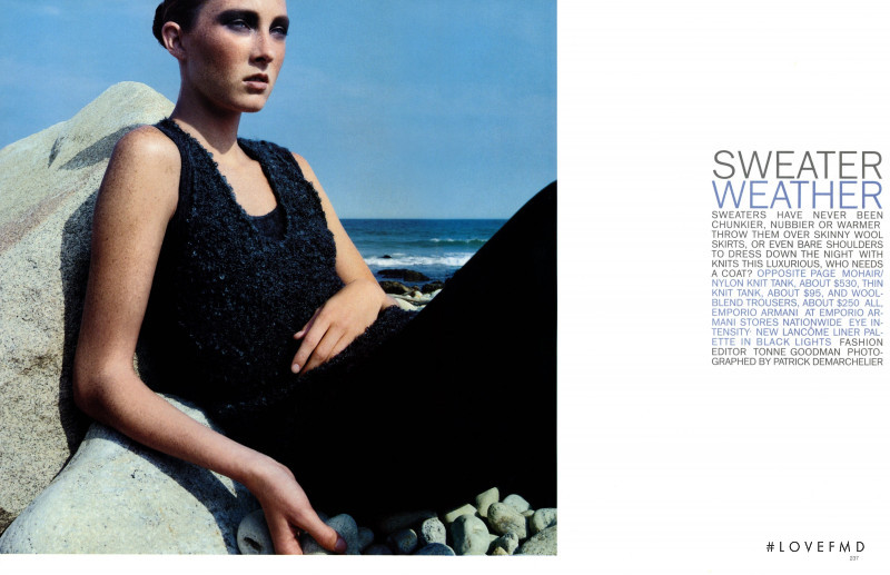 Maggie Rizer featured in Sweater Weather, November 1998