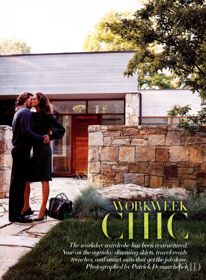 Carmen Kass featured in Workweek Chic, September 2002