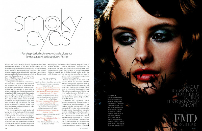 Trish Goff featured in Smoky Eyes, October 1997