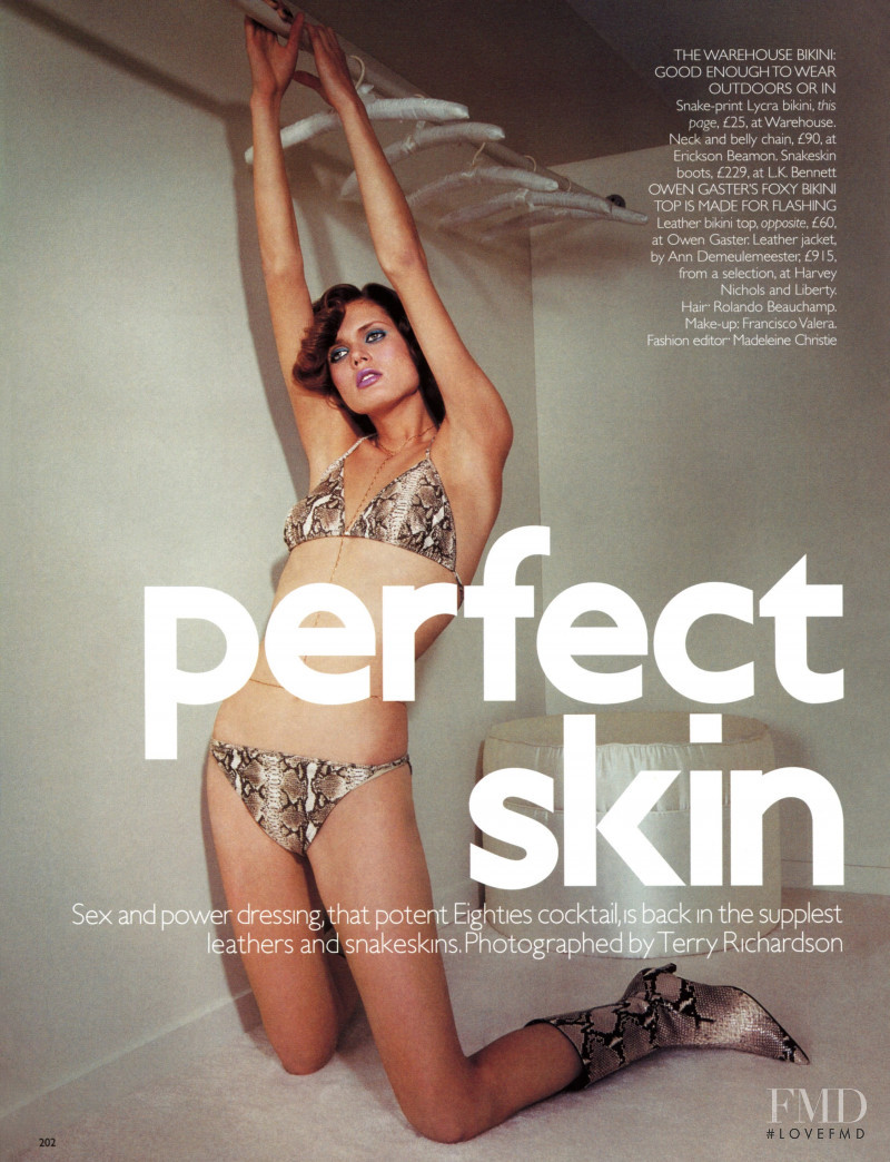 Malgosia Bela featured in Perfect Skin, April 2000