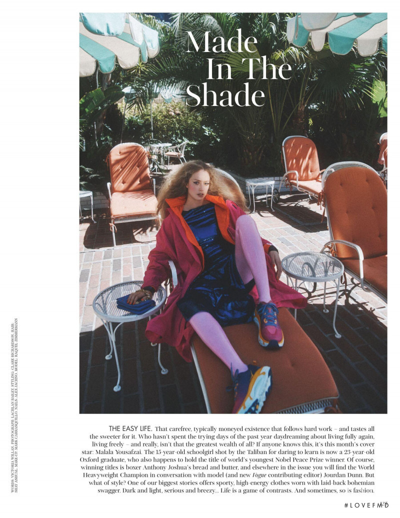 Raquel Zimmermann featured in Made In The Shade, July 2021