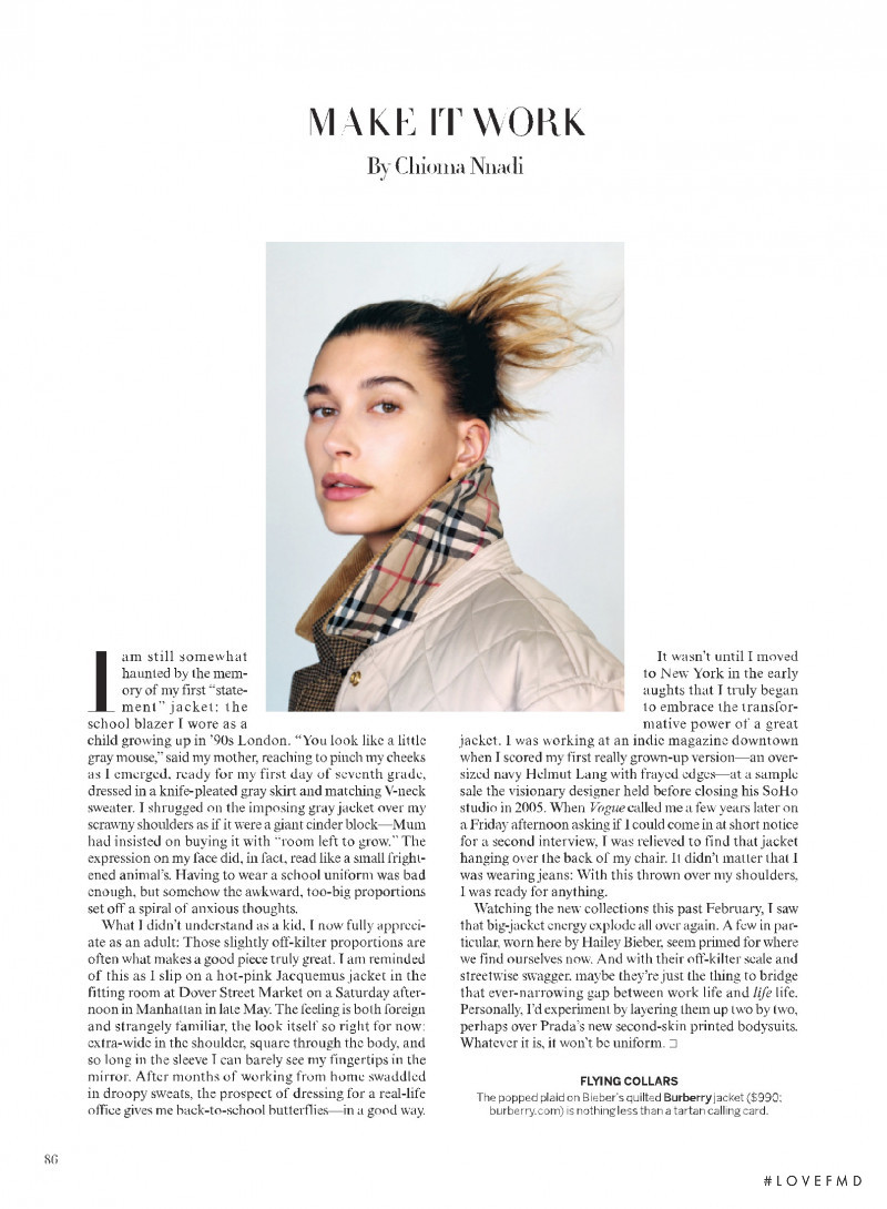 Hailey Baldwin Bieber featured in Outer Limits, August 2021