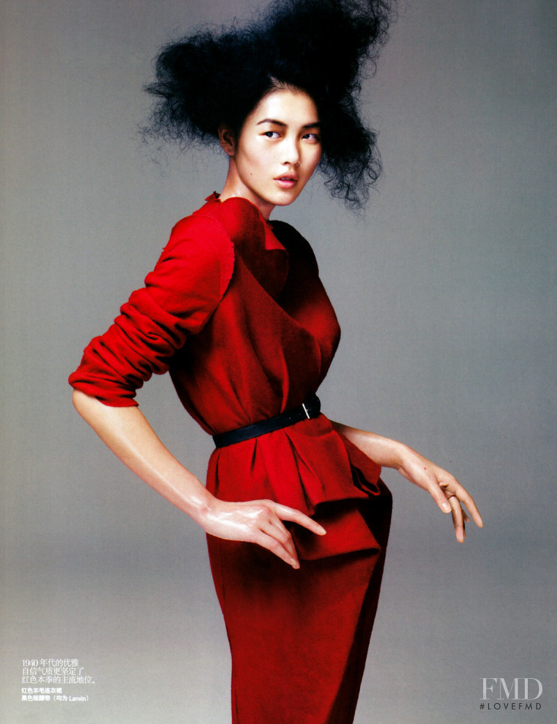 Liu Wen featured in The Essence Of Red, October 2009