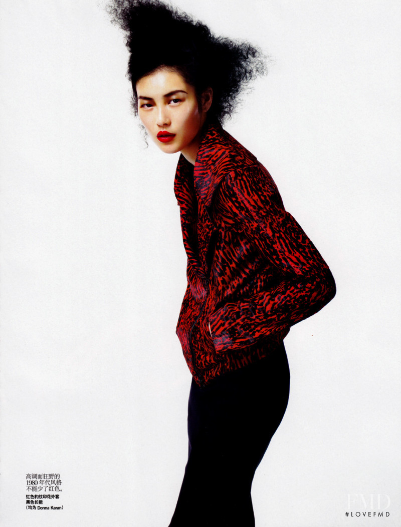 Liu Wen featured in The Essence Of Red, October 2009