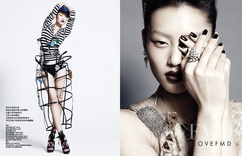 Liu Wen featured in Statement Jewelry, April 2009