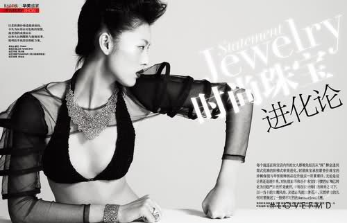 Liu Wen featured in Statement Jewelry, April 2009