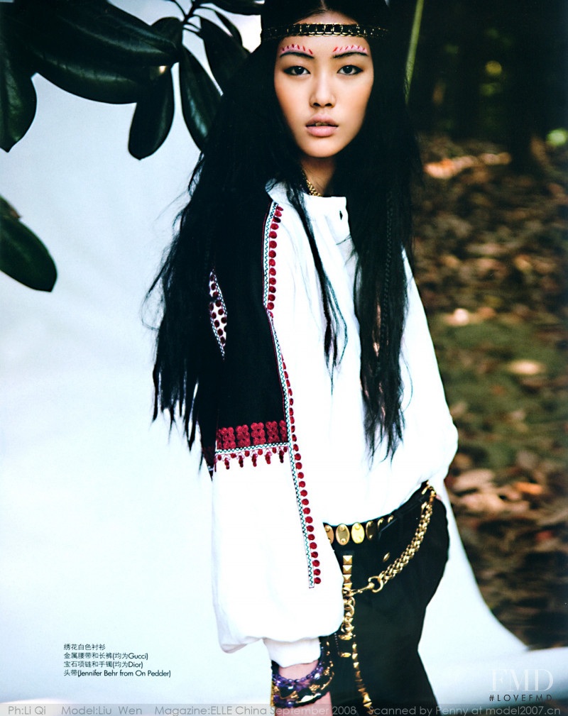 Liu Wen featured in Neo-Boho, October 2008