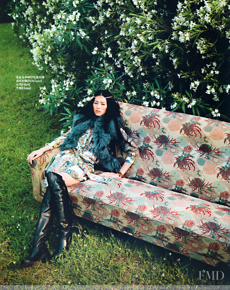 Liu Wen featured in Neo-Boho, October 2008