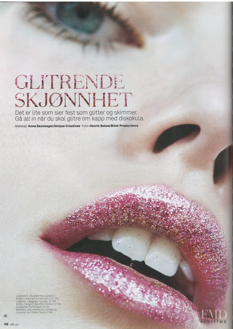 Mathilde Brandi featured in Glitrende Skjonnhet, January 2017