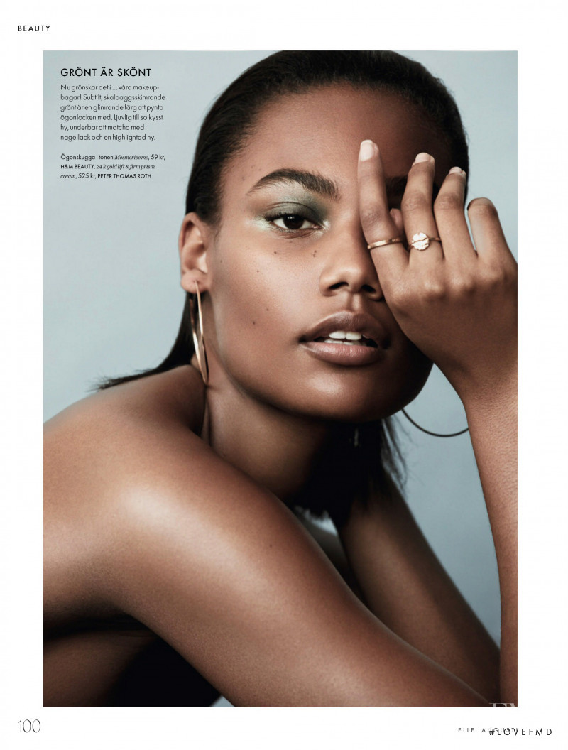 Ange-Marie Moutambou featured in Elle Beauty, August 2021