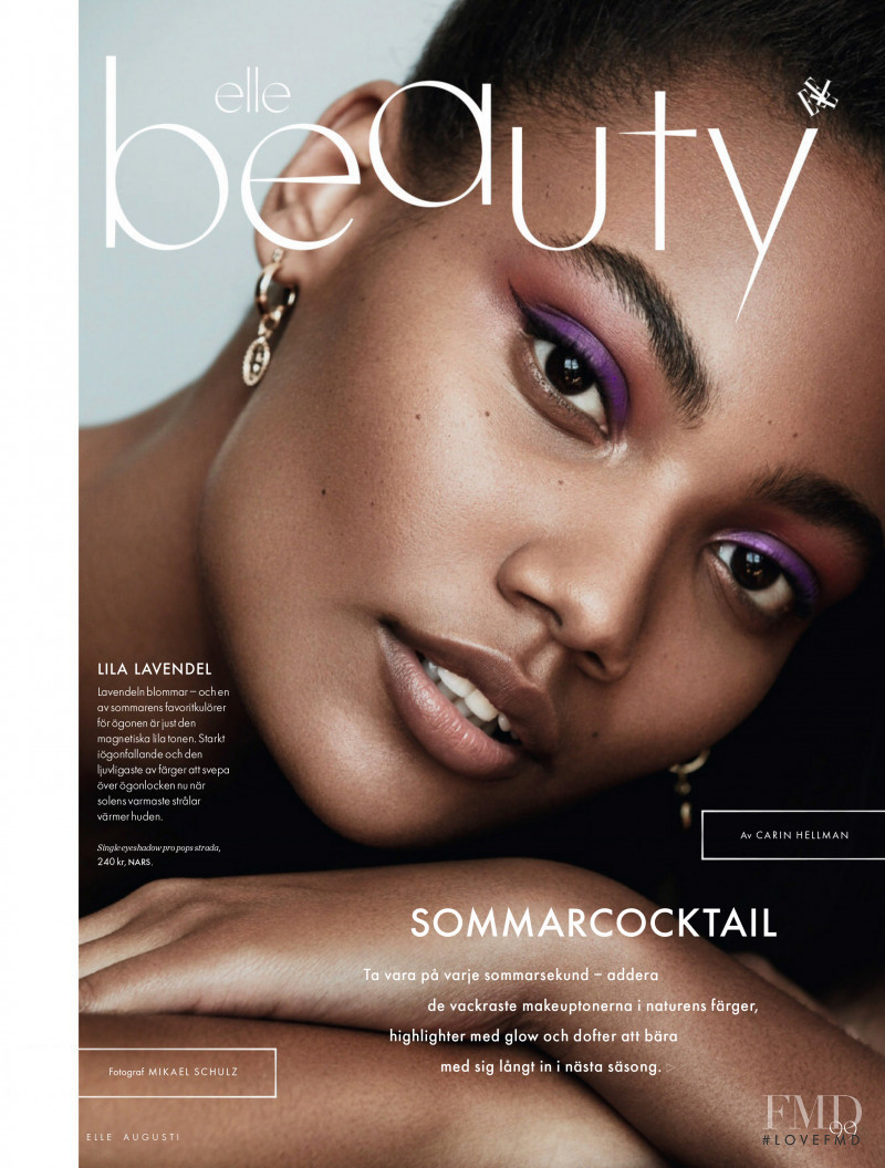 Ange-Marie Moutambou featured in Elle Beauty, August 2021