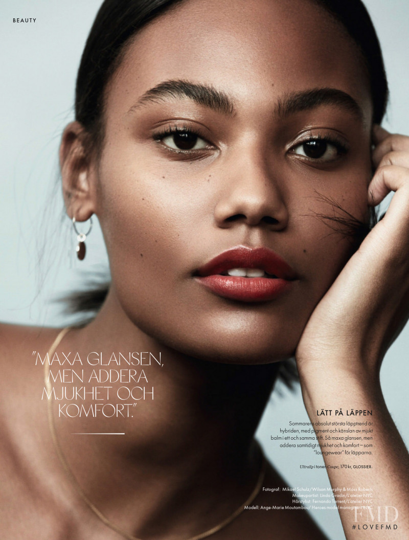 Ange-Marie Moutambou featured in Elle Beauty, August 2021