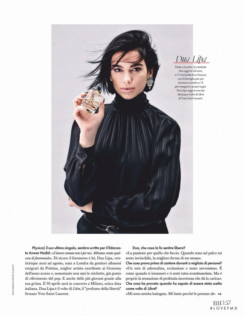 Dua Lipa featured in Nata libera, March 2020