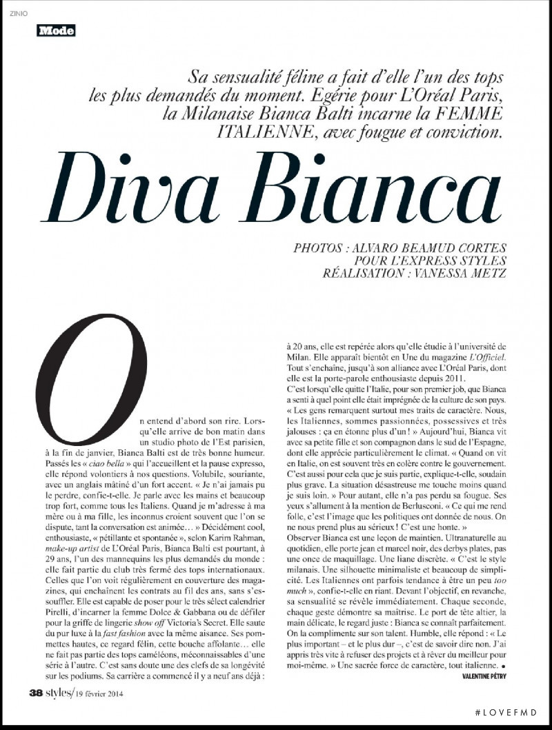 Diva Bianca, February 2014