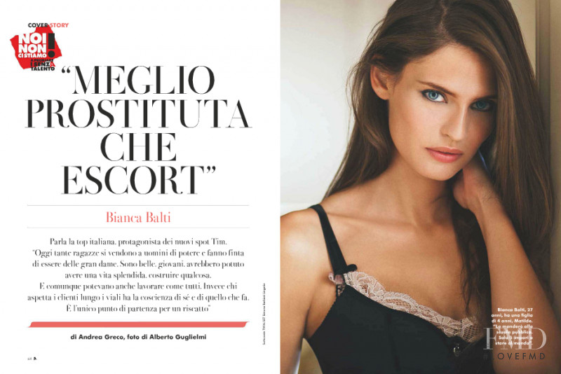 Bianca Balti featured in Meglio prostituta che escort, October 2011