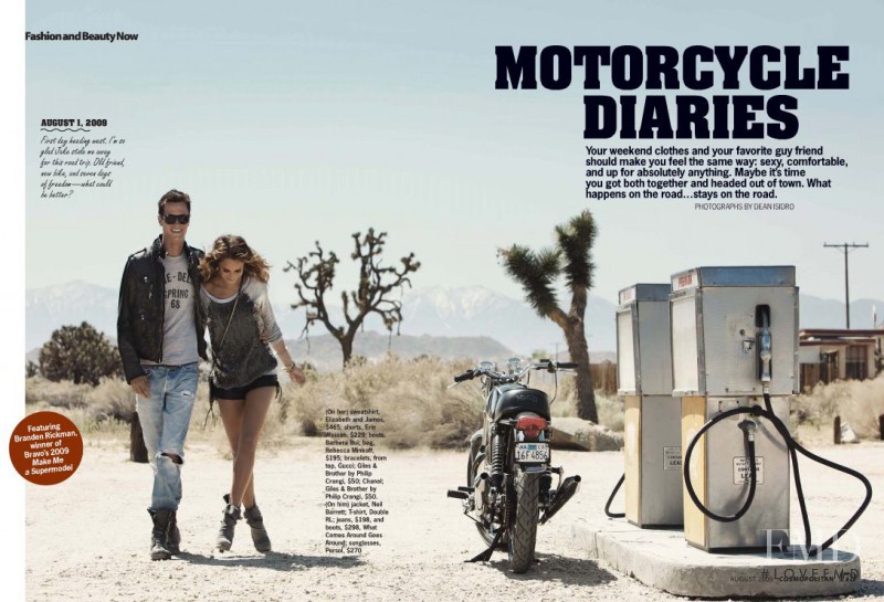 Hannah Davis Jeter featured in Motorcycle Diaries, August 2009
