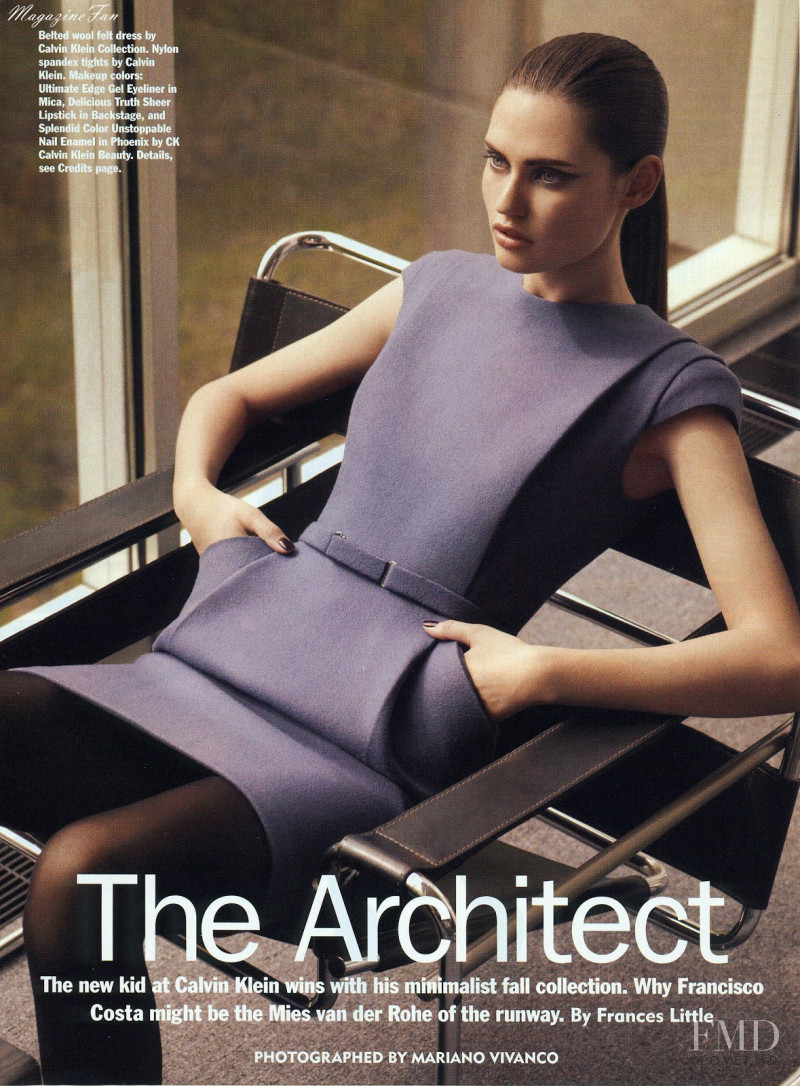 Bianca Balti featured in The Architect, August 2008
