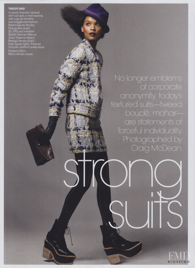 Liya Kebede featured in Strong Suits, September 2009