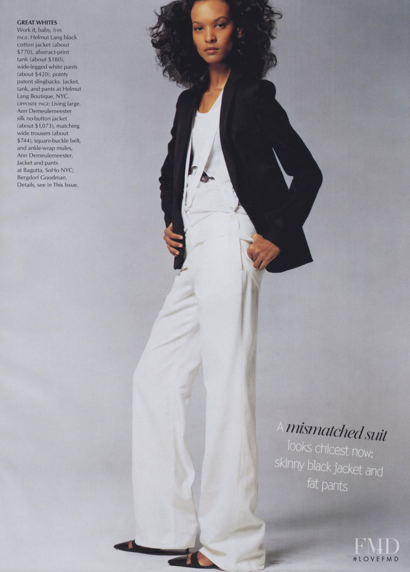 Liya Kebede featured in Fashion Loosens Up, January 2002